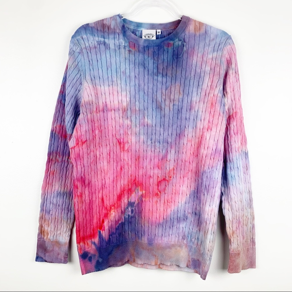 The Sundrip Tie Dye Cable Knit Sweater